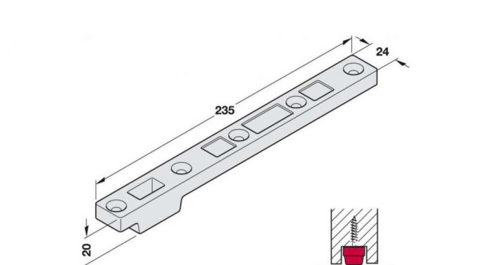 	 Петля нижня 7421 для дотягувачів BTS універсальна